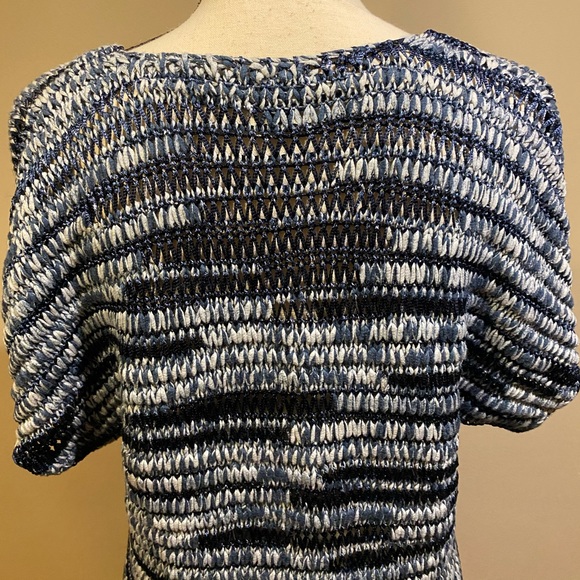 Eileen Fisher Blue Knit Shirt - Picture 9 of 10